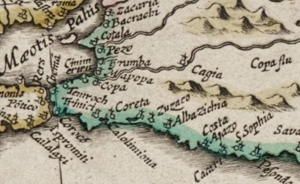 Фрагмент карты 1644 г.