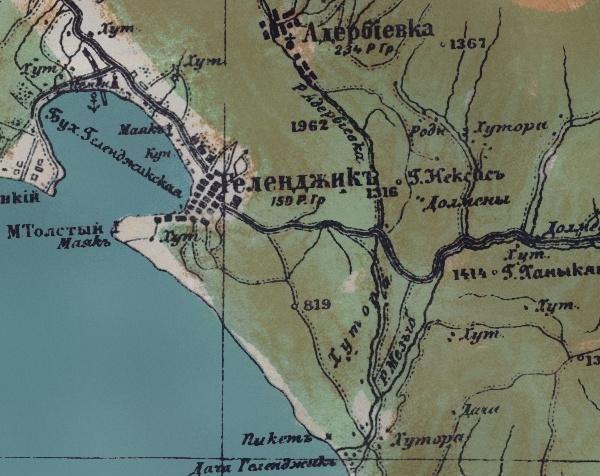 Река Адербiевка на карте 1926 г.