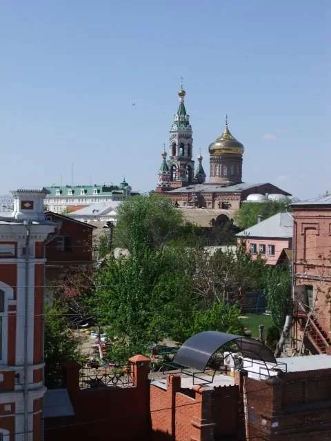 Город Астраханнь, вид на церковь Казанской Божьей Матери