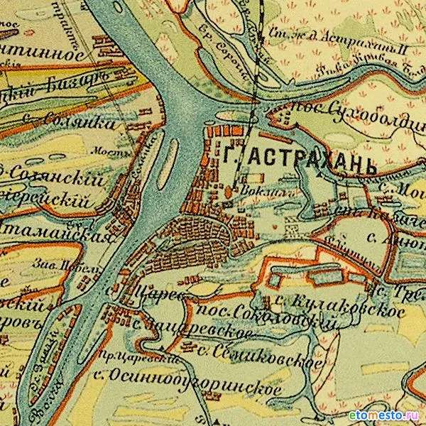 Фрагмент карты 1909 г.