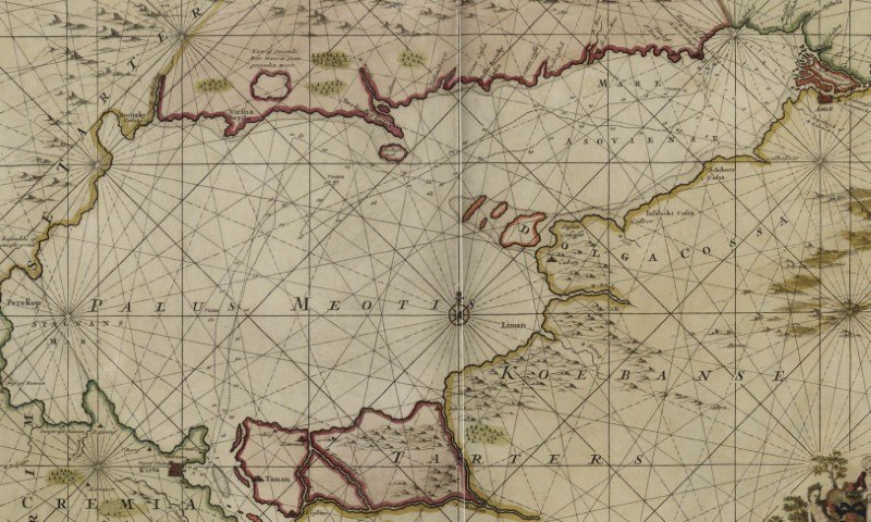 Азовское море на карте 1699-1704 гг.