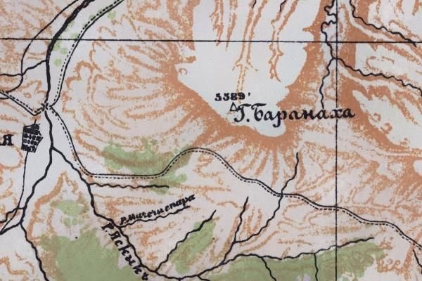 Гора Баранаха на карте Кавказского края 1930 г. Гора Баранаха на карте Кавказского края 1930 г.