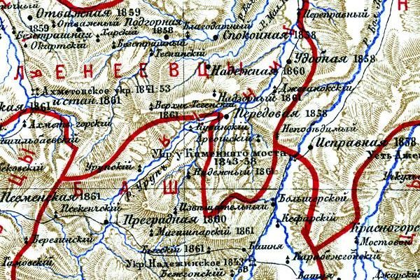 Пост Большерской на карте 1899 г. Пост Большерской на карте 1899 г.