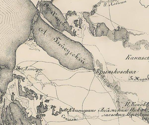 Фрагмент карты Черномории 1857 г.