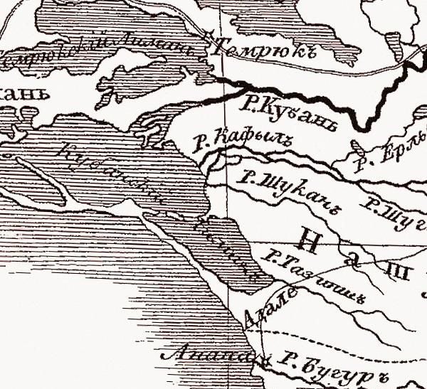 Фрагмент Российской карты 1823 г.