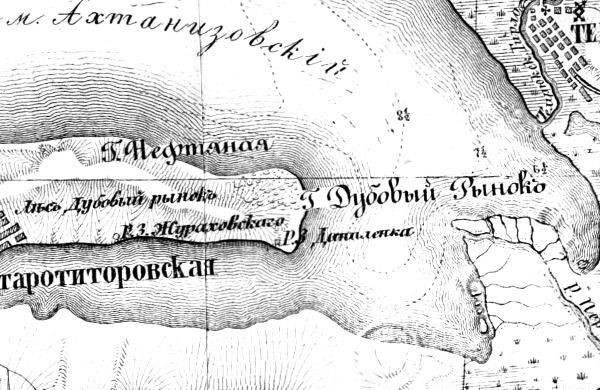Карта 1904 г., где обозначена гора Дубовый рынок Карта 1877 г., где значится гора Дубовый Рынок