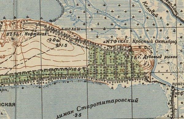 Карта 1941 г., где значится гора Дубовый Рынок Карта 1941 г., где значится гора Дубовый Рынок