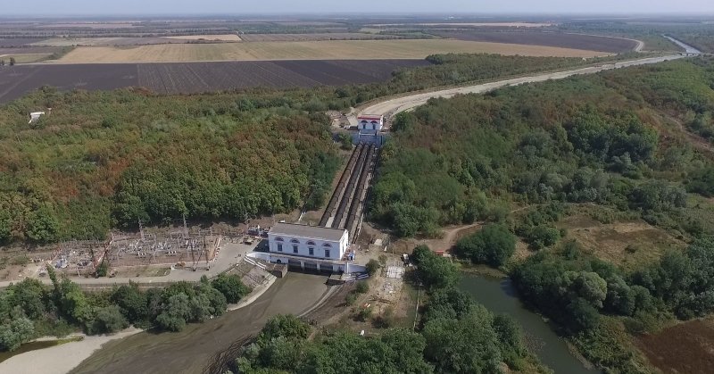 Напорно-станционный узел и здание Белореченской ГЭС