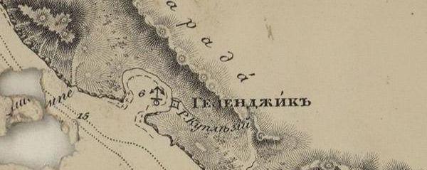 Геленджикъ на карте 1834 г.