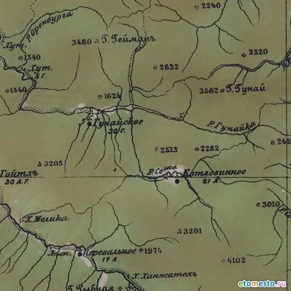 Фрагмент карты Северо-Кавказского края 1926 г.