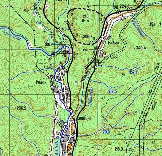 Петлевые тоннели у станции Индюк Петлевые тоннели у станции Индюк