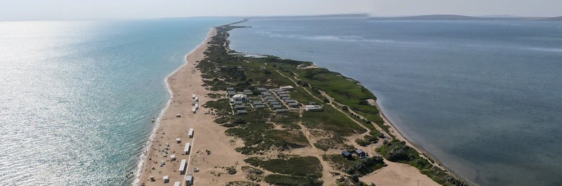 Бугазская пересыпь вид с её восточной окраины на запад