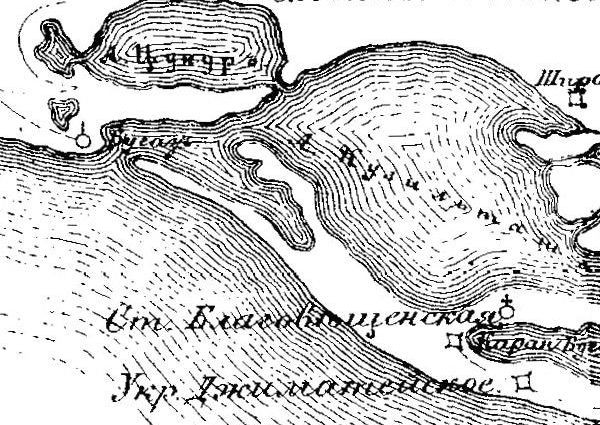 Фрагмент карты земли Войска Черноморского 1846 г.