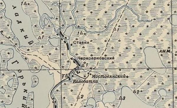 Хутор Колобатка в нижнем течении ерика Терноватого