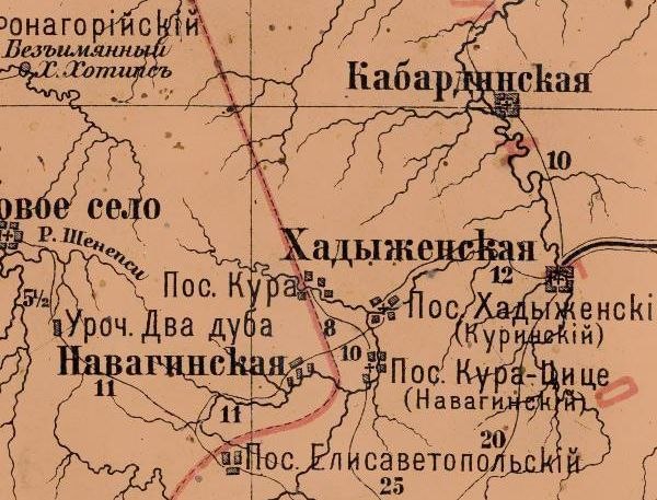 Фрагмент карты 1889 г.