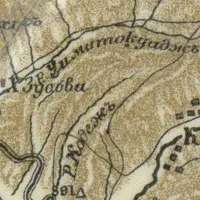 Фрагмент карты (1906 г.), где речка значится под названием Кадежъ (совр. Матросское Ущелье)