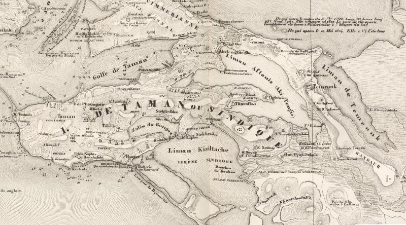 Карта Тамани 1835 г.