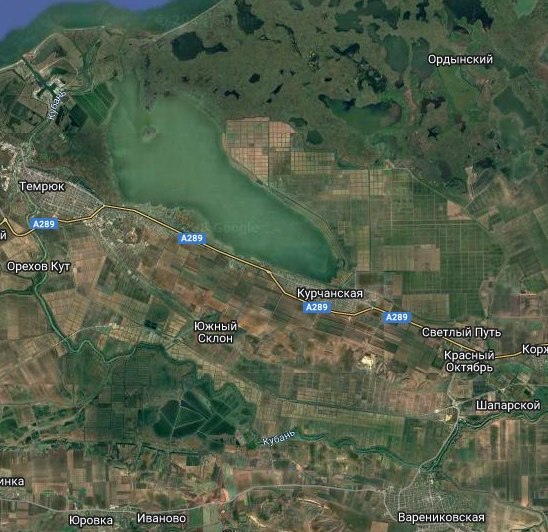 Спутниковый снимок Курчанского лимана