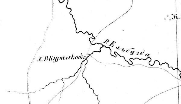 Река Ельбузда на карте Российской империи 1877 г. Река Ельбузда на карте Российской империи 1877 г.