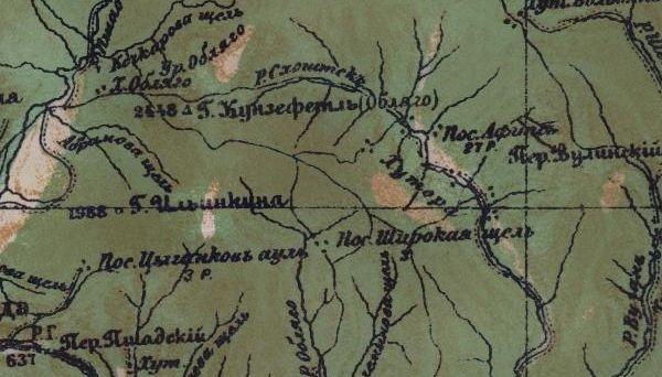 Фрагмент карты Кавказского края 1926 г.