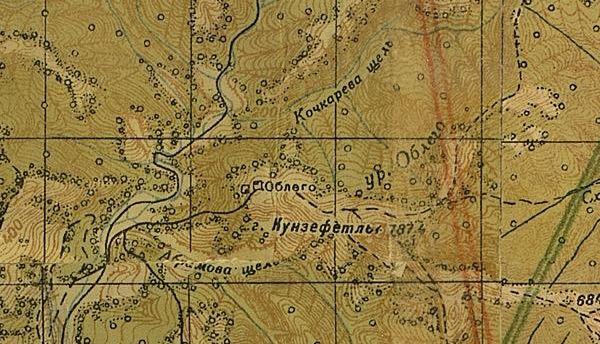 Фрагмент карты Краснодарского края 1941 г.
