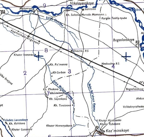 Фрагмент американской карты 1941 г.