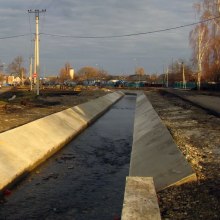 Река Кукса в городе Курганинск