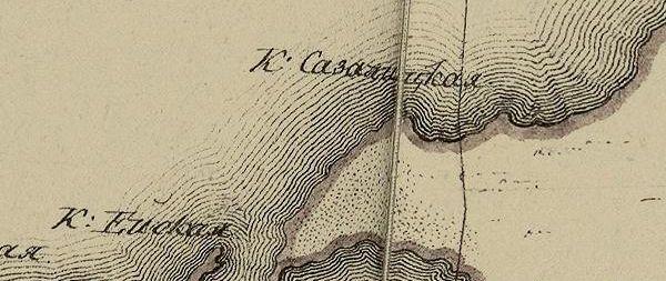 Фрагмент карты Азовского моря 1787 г.