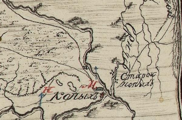 Фрагмент карты Таманского полуострова 1774 г.
