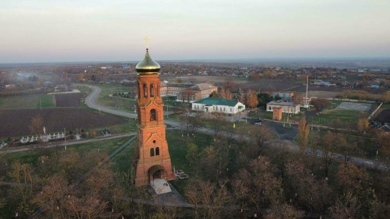 Темижбекская — колокольня церкви Святого Николая Чудотворца