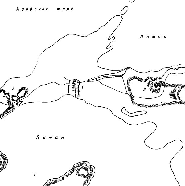 План расположения средневекового города Темрюк