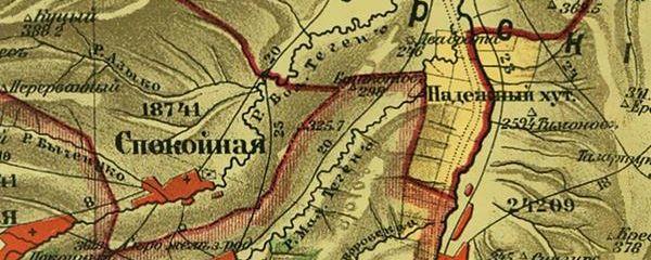 Фрагмент карты Кубанской области 1904