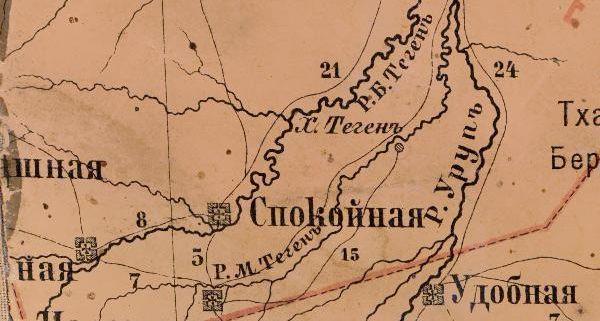 Фрагмент карты Ставропольской епархии 1889