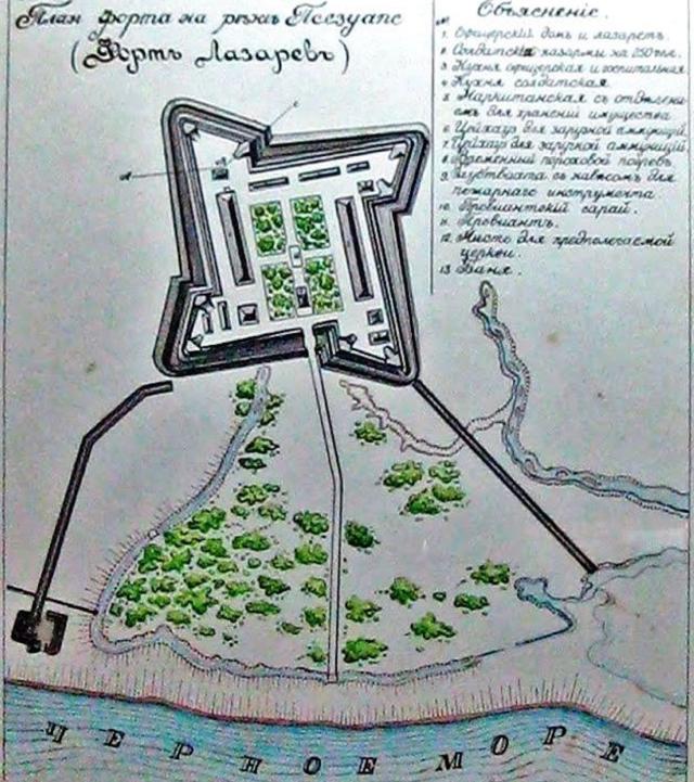 План форта Лазарев