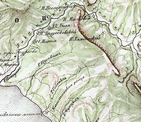Карта Кавказских гор в 1864 г. Карта Кавказских гор в 1864 г.