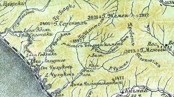 Карта Кавказского края 1902 г. Карта Кавказского края 1902 г.