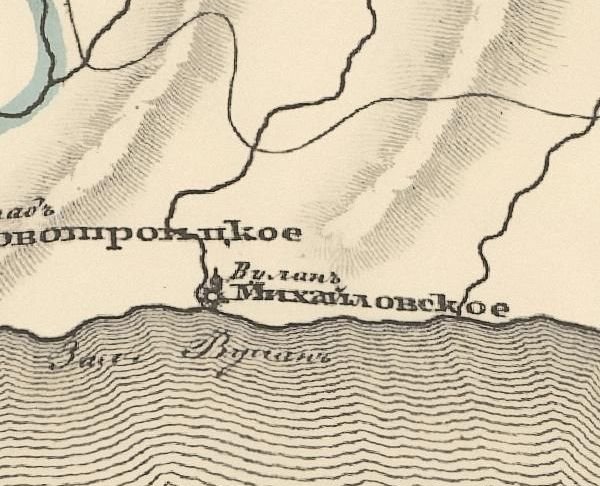 Фрагмент карты Щуберта Ф.Ф. 1840 г.