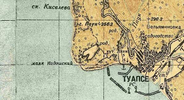 Мыс Кодош (юго-восточнее маяка) на карте 1941 г.