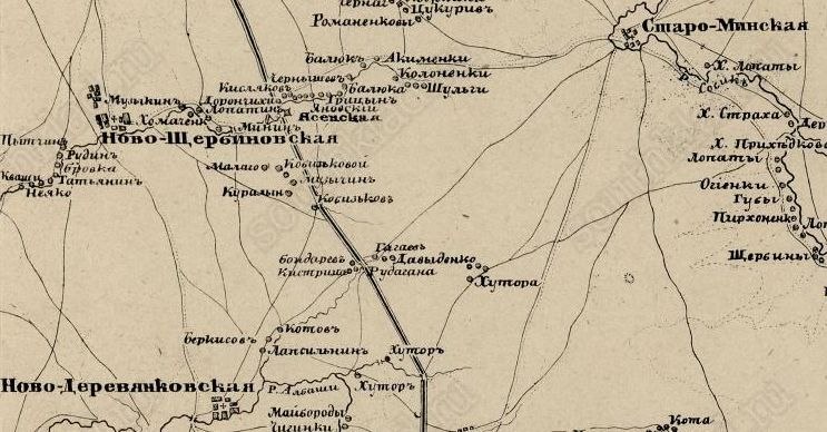 Карта Кавказского края 1847 г.