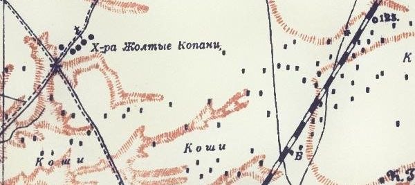 Хутора Жолтые Копани на карте Кавказского края